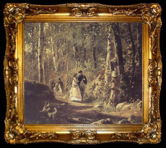 framed  Ivan Shishkin A Stroll in the Forest, ta009-2